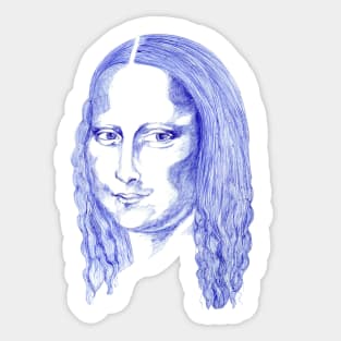 Mona Lisa Sketch Sticker
